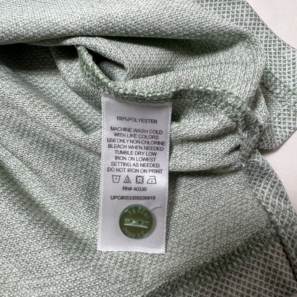 Haggar Mens XL Polo Shirt Sage Green Easy Care Stretch Short Sleeve New W/ Tags - Picture 6 of 9